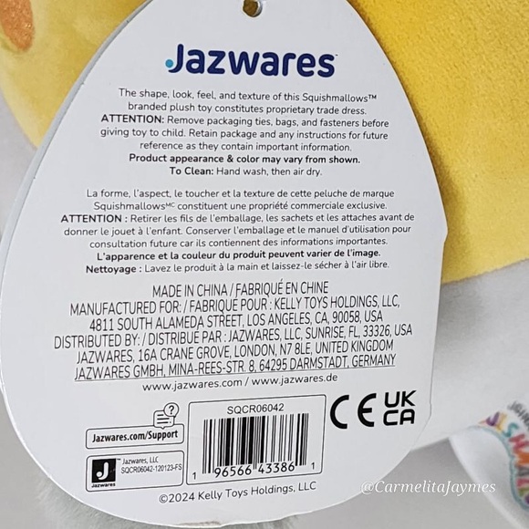 CHARLIZE 🐤 Yellow/Gray Cockatoo Bird Original Squishmallows By Kellytoy NWT - Picture 8 of 8